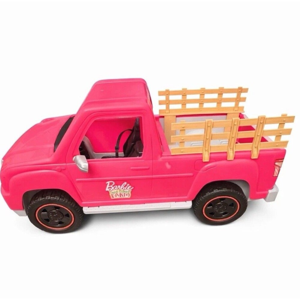 Barbie Sweet Orchard Farm Pink Farm Truck Pickup Vehicle Mattel Doll Toy